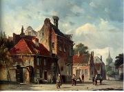 unknow artist European city landscape, street landsacpe, construction, frontstore, building and architecture.082 oil painting reproduction